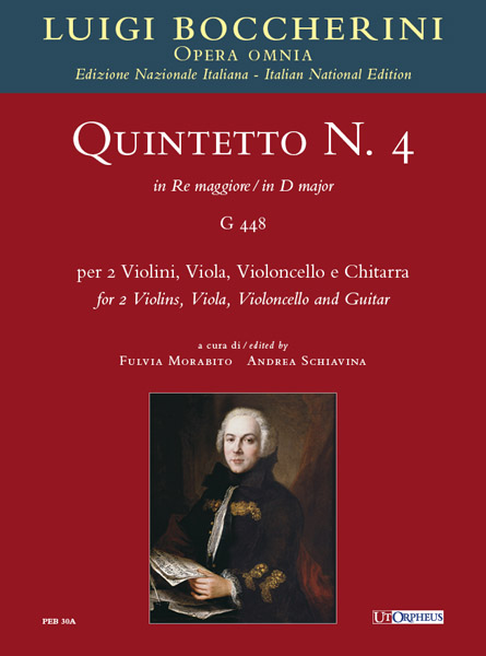 Quintet in D Major no.4 G448 for 2 violins,&nbsp;&nbsp;viola, violoncello and guitar&nbsp;&nbsp;score