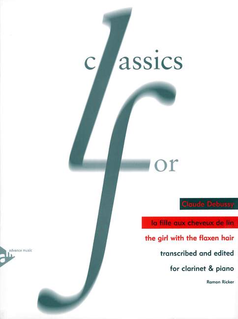 La Fille aux Cheveux de Lin  für Klarinette und Klavier  Partitur und Stimme