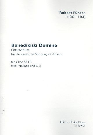 Benedixisti Domine für gem Chor,  2 Violinen und Bc  Partitur