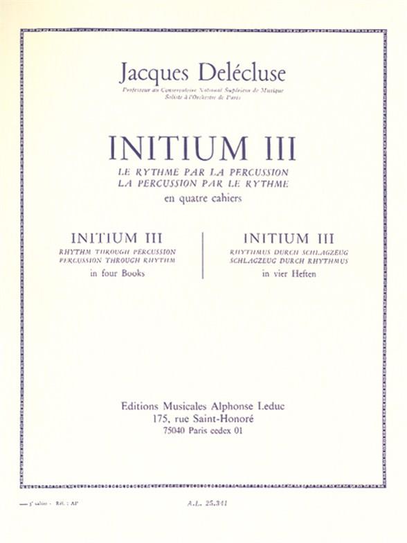 Initium vol.3 pour percussion (autre  instruments)  