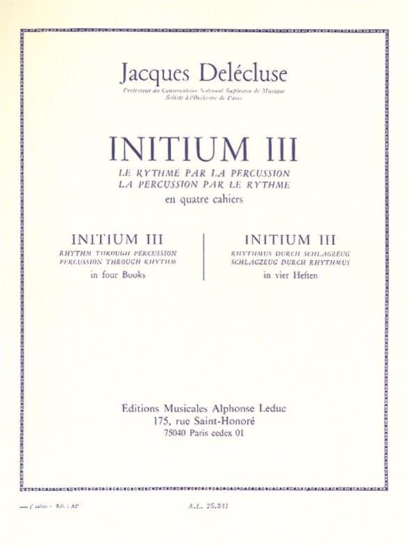 Initium vol.3 pour percussion (autre&nbsp;&nbsp;instruments)&nbsp;&nbsp;