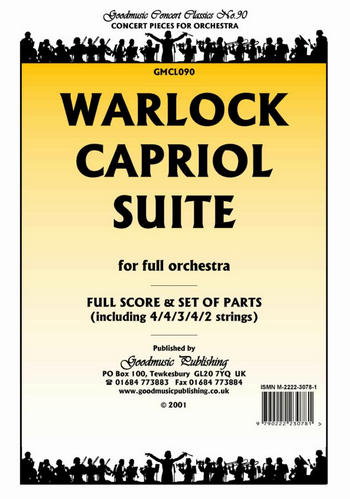 Capriol Suite  for orchestra  score and parts (strings 4-4-3-4-2)