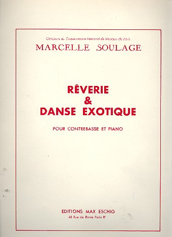 Rêverie et danse exotique pour&nbsp;&nbsp;contrebasse et piano&nbsp;&nbsp;