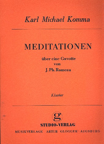 Meditation über eine Gavotte von Rameau  für Klavier  