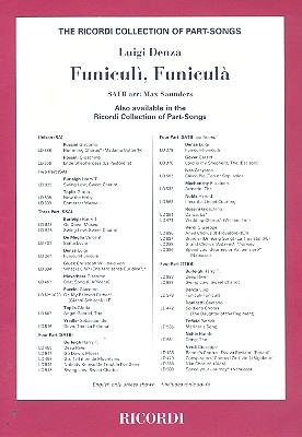 Funiculì funiculà for mixed chorus  and piano  score (en)
