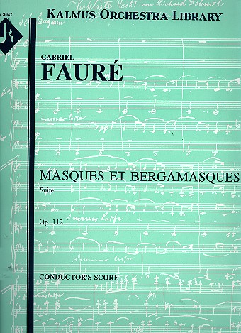 Masques et bergamasques op.112&nbsp;&nbsp;for orchestra&nbsp;&nbsp;score