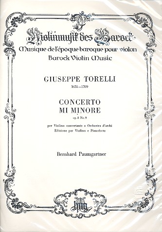 Konzert e-Moll op.8,9 für Violine und&nbsp;&nbsp;Streichorchester für Violine und Klavier&nbsp;&nbsp;Archivkopie