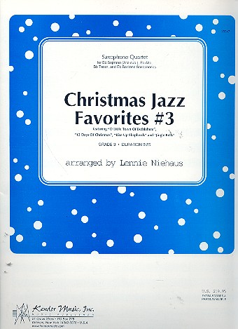 Christmas Jazz Favourites for 4 saxophones&nbsp;&nbsp;(S(A)ATBar)&nbsp;&nbsp;score and parts