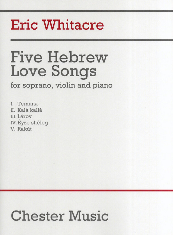 5 Hebrew Love Songs for soprano,  violin and piano  score (hebr)
