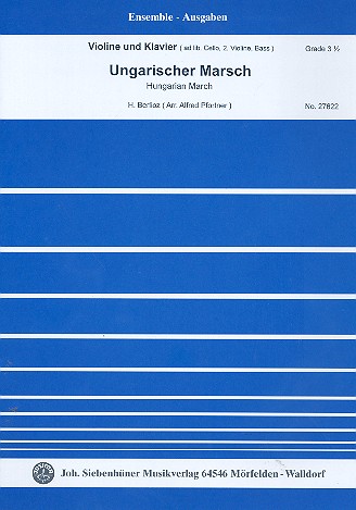Ungarischer Marsch für Violine und Klavier&nbsp;&nbsp;(Violine 2, Violoncello und Kontrabass ad lib)&nbsp;&nbsp;Stimmen