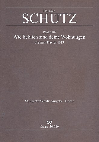 Wie lieblich sind deine Wohnungen&nbsp;&nbsp;für gem Chor und Bc&nbsp;&nbsp;Partitur
