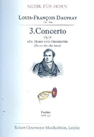 Konzert Nr.3 op.18 für Horn (cor alto/basso)  und Orchester  Partitur