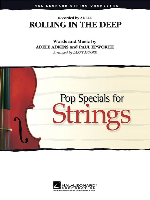 Rolling in the Deep&nbsp;&nbsp; for string orchestra&nbsp;&nbsp;score and set of parts