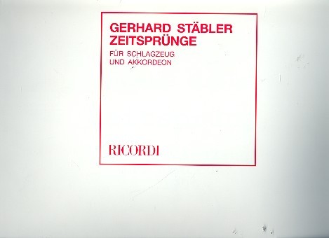 Zeitsprünge für Schlagzeug und  Akkordeon  Spielpartitur