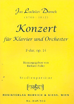 Konzert F-Dur op.14 für Klavier und Orchester  Studienpartitur  