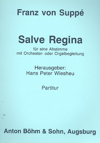 Salve Regina  für Alt und Orchester (Orgel)  Partitur