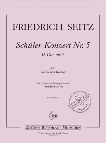 Konzert D-Dur Nr.5 op. 7 (+CD) für Violine  und Klavier  