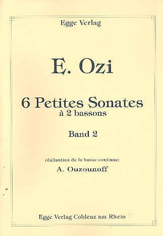 6 petites sonates vol.2 pour  2 bassons  partition et parties