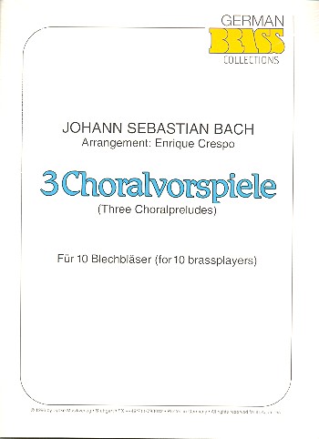 3 Choralvorspiele für 4 Trompeten,