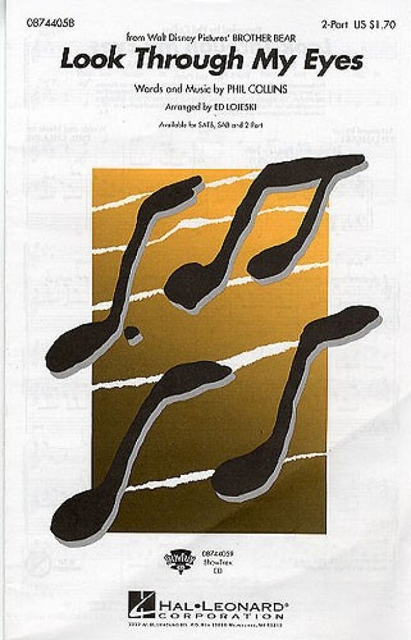 Look through my Eyes  for 2-part upper voices and piano  score