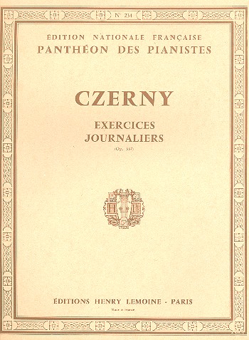 Exercices jounaliers op.337&nbsp;&nbsp;pour piano&nbsp;&nbsp;