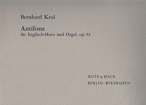 Antifona op.53  für Englischhorn und Orgel  