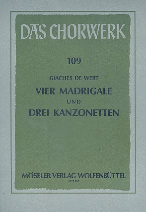 4 Madrigale und 3 Kanzonetten  für gem Chor a cappella  Partitur