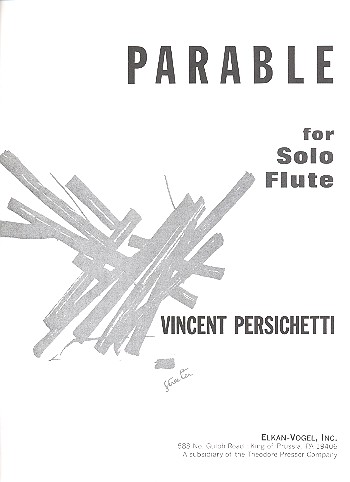 Parable op.100&nbsp;&nbsp;for flute solo&nbsp;&nbsp;