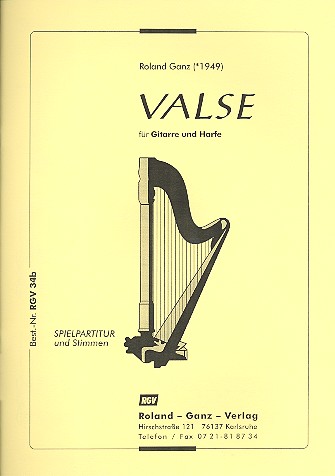 Valse für Gitarre und Harfe  Partitur und Stimmen  