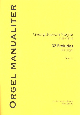 32 Préludes Band 1  für Orgel  
