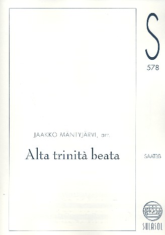 Alta trinità beata for mixed chorus  a cappella  score