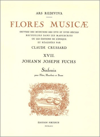 Sinfonia pour flûte, hautbois et basse&nbsp;&nbsp;partition et parties&nbsp;&nbsp;