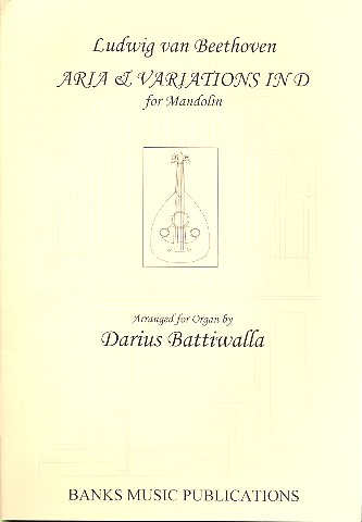 Aria and Variations D major for  mandolin for organ  