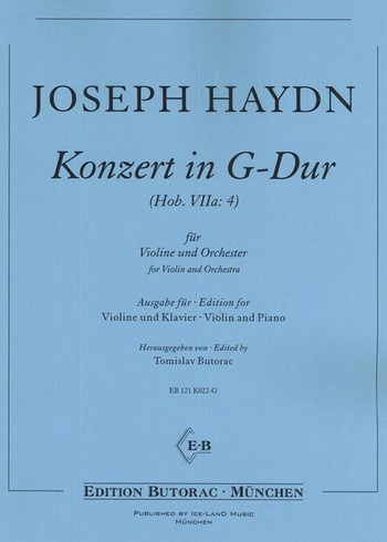 Konzert G-Dur Hob.VIIa:4 für Violine und&nbsp;&nbsp;Orchester für Violine und Klavier&nbsp;&nbsp;