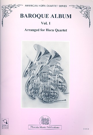 Baroque Album vol.1 for 4 horns  score and parts  