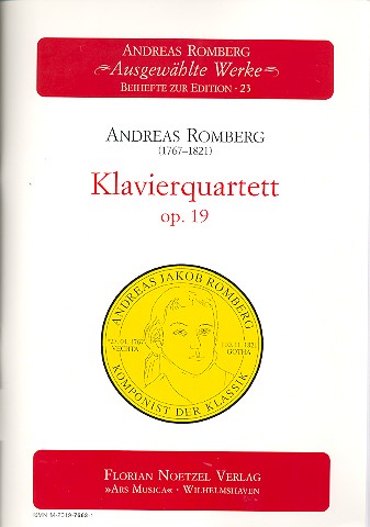 Quartett op.19 &nbsp;&nbsp;für Violine, Viola, Violoncello und Klavier&nbsp;&nbsp;Partitur und Stimmen