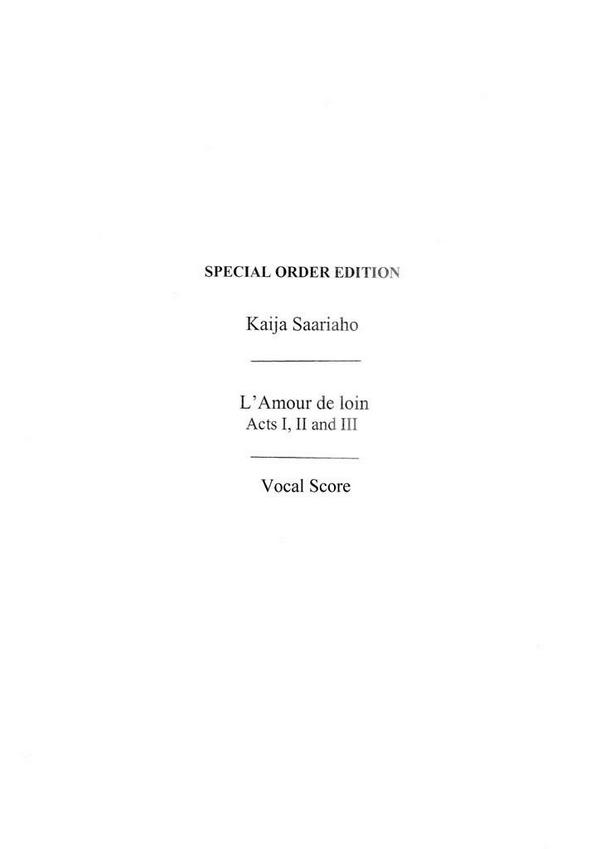 L'Amour de loin&nbsp;&nbsp;vocal score (fr)&nbsp;&nbsp;