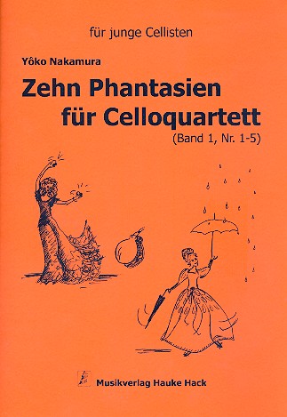 10 Fantasien Band 1 (Nr.1-5)&nbsp;&nbsp;für 4 Violoncelli&nbsp;&nbsp;Partitur und Stimmen