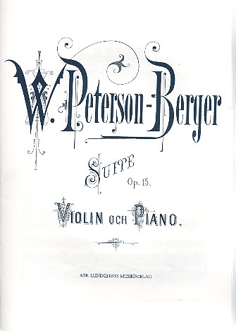 Suite op.15   for violin and piano  