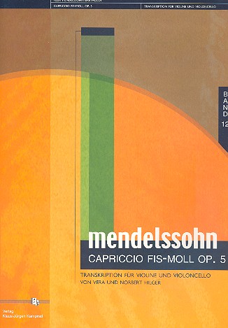 Capriccio fis-Moll op.5   für Violine und Violoncello  Partitur und Stimmen