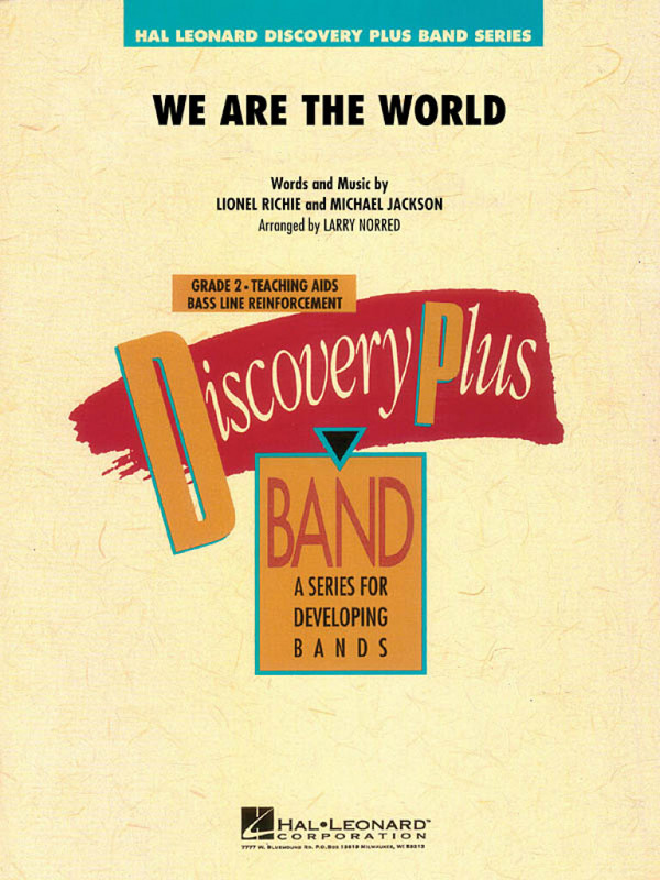 We are the World&nbsp;&nbsp;for concert band&nbsp;&nbsp;score and parts 