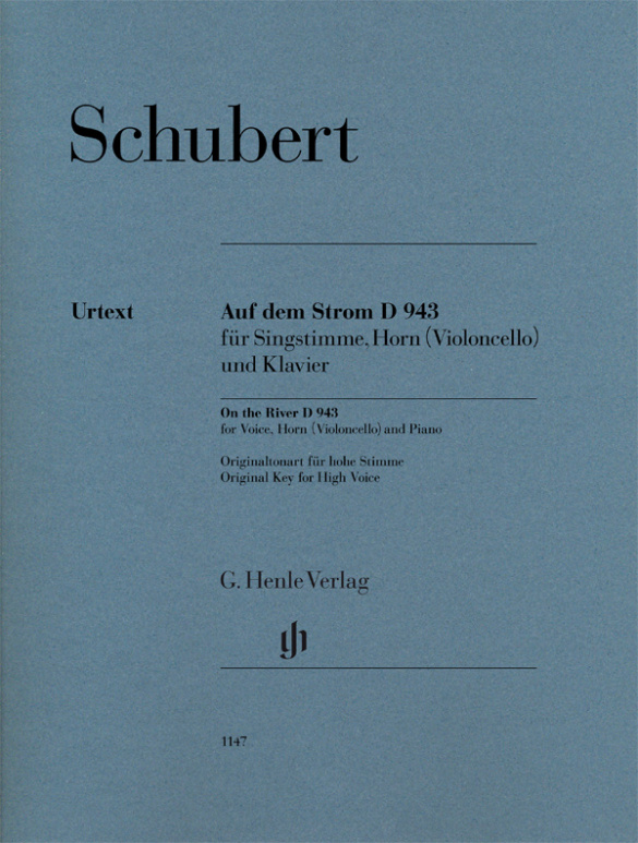 Auf dem Strom D943  für Gesang (hoch), Horn (Violoncello) und Klavier  Stimmen (mit zusätzlicher Hornstimme in F)