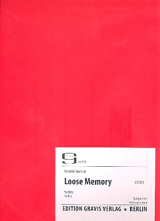 Loose Memory für Flöte  Spielpartitur  