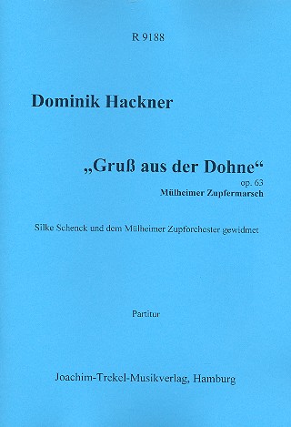 Gruss aus der Dohne op.63  für Zupforchester  Partitur