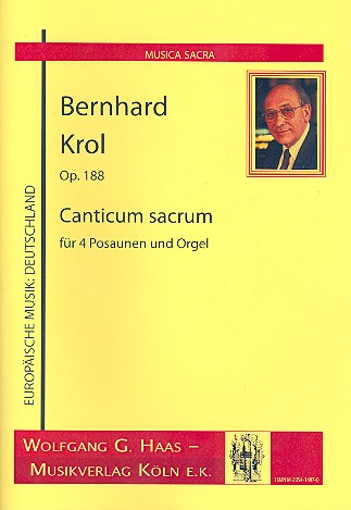 Cantium sacrum op.188 für 4 Posaunen  und Orgel  Partitur und Stimmen