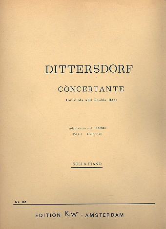 Concertante for viola, double bass  and piano  parts