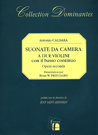 Sonate da camera op.2 a 2 violini con Bc  Facsimile  