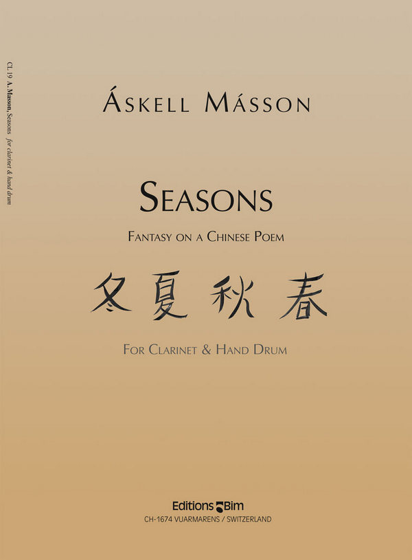 Seasons for clarinet and hand drum&nbsp;&nbsp;&nbsp;&nbsp;