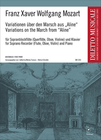 Variationen über den Marsch aus Aline  für Sopranblockflöte (Flöte/Oboe/Violine)  und Klavier
