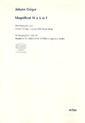 Magnificat 4 à 5 F-Dur  für gem Chor (SSATB) und Bc  Partitur